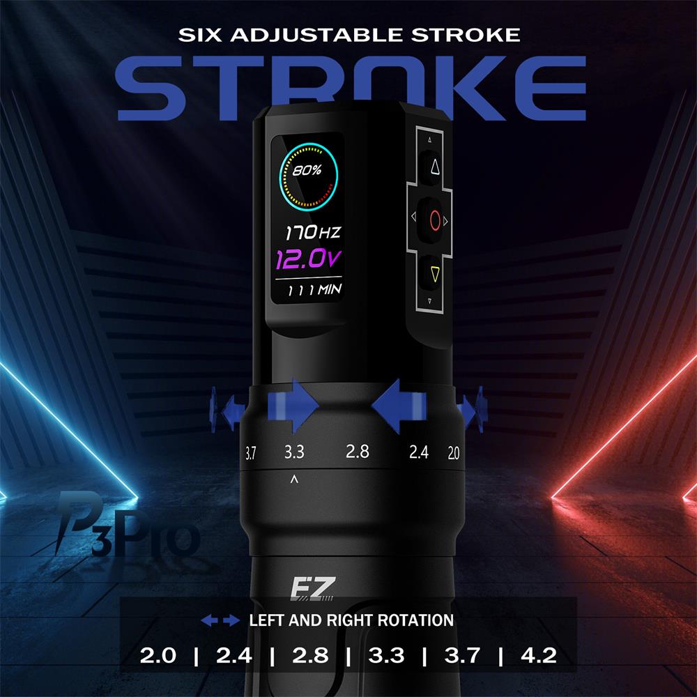 EZ P3 Pro Wireless Battery Tattoo Pen Machine - EZ TATTOO SUPPLY