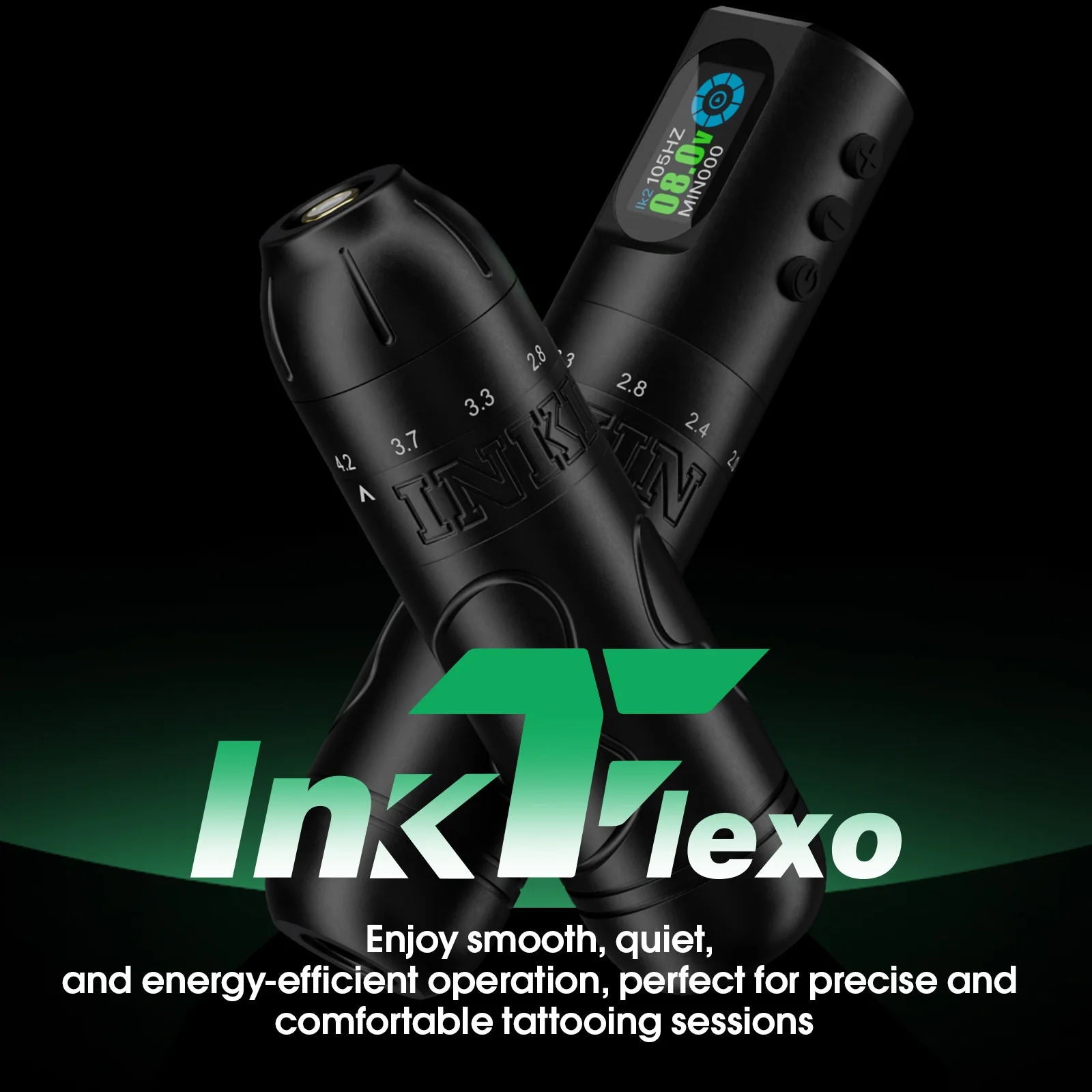 Inkin Inkflexo Adjustable Stroke Wireless Tattoo Machine Tattoo Kit - EZ TATTOO SUPPLY