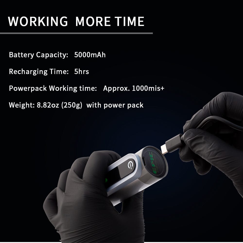 EZ P2 EPIC Wireless Battery Tattoo Pen Machine - EZ TATTOO SUPPLY