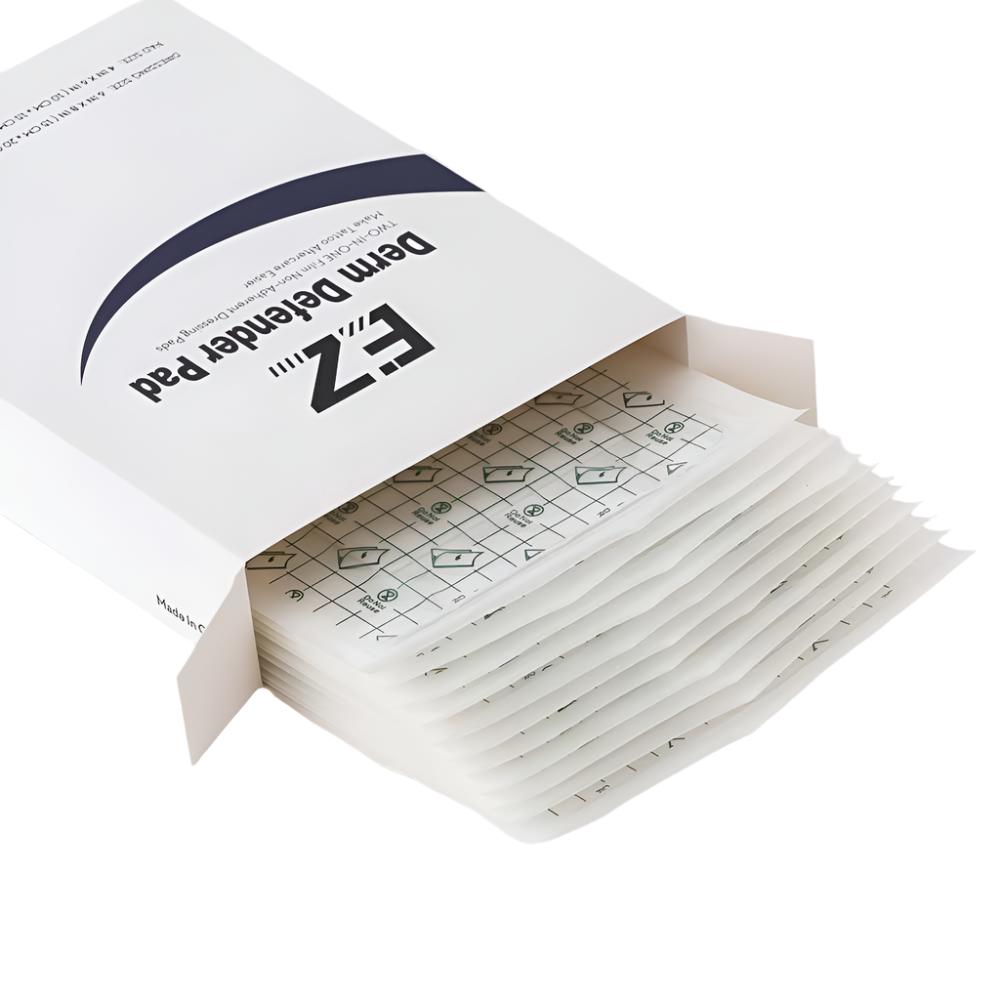 EZ Derm Defender Film Non-Adherent Dressing Pads - EZ TATTOO SUPPLY