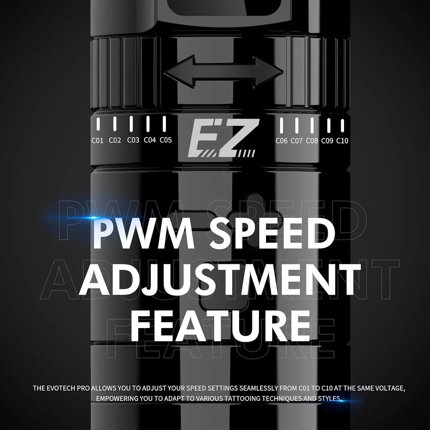 EvoTech Pro PWM speed adjustment Wireless Battery Tattoo Pen Machine - EZ TATTOO SUPPLY